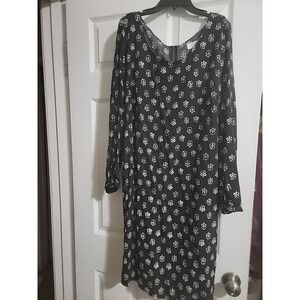 New‎ Old Navy Women Maternity Floral Dress Small Black White Soft Modal Small